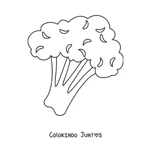 Desenho para colorir de um brocolis simples