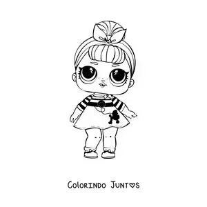 Desenho para colorir de L.O.L. Surprise Sis Swing