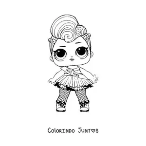 Desenho para colorir de L.O.L. Surprise Miss Punk