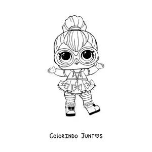 Desenho para colorir de L.O.L. Surprise Neon Qt
