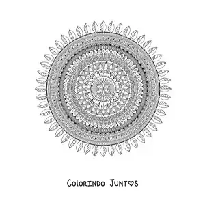 Desenho para colorir de uma mandala super difícil