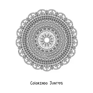 Desenho para colorir de uma mandala super difícil