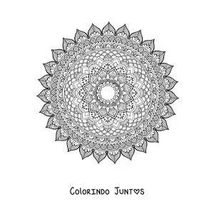 Desenho para colorir de uma mandala super difícil