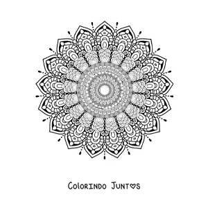 Desenho para colorir de uma mandala super difícil
