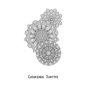 Desenho para colorir de mandalas estilo Zentangle