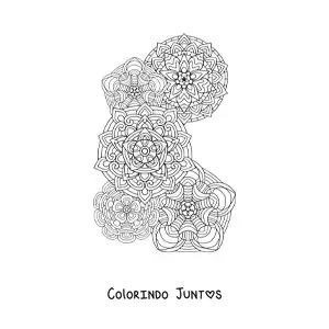 Desenho para colorir de mandalas estilo Zentangle