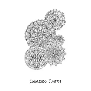 Desenho para colorir de mandalas estilo Zentangle