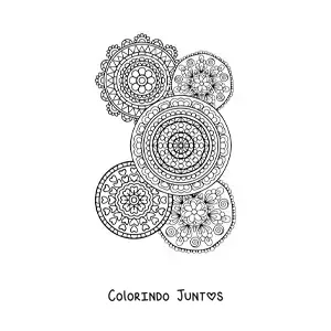 Desenho para colorir de mandalas estilo Zentangle