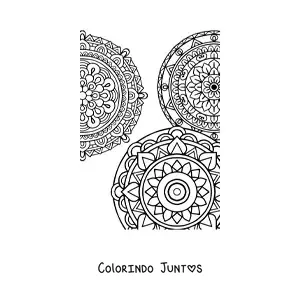 Desenho para colorir de mandalas estilo Zentangle