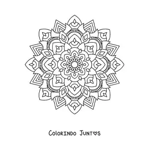 Desenho para colorir de uma mandala estilo Zentangle