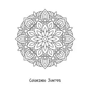 Desenho para colorir de uma mandala estilo Zentangle