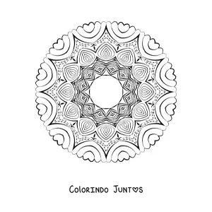 Desenho para colorir de uma mandala estilo Zentangle
