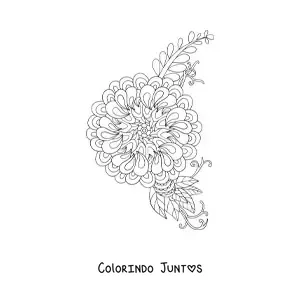 Desenho para colorir de flor mandala