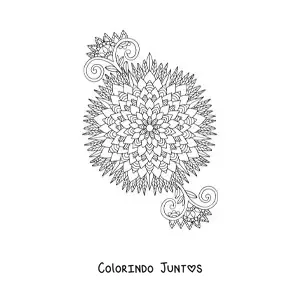 Desenho para colorir de flor mandala