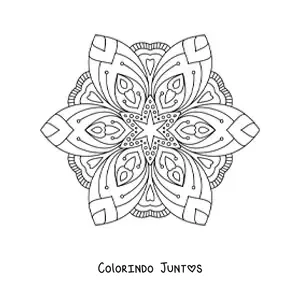 Desenho para colorir de uma mandala floral