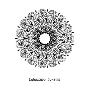 Desenho para colorir de uma mandala floral