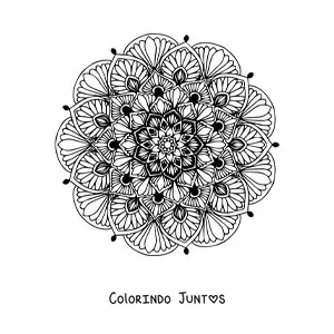 Desenho para colorir de uma mandala floral