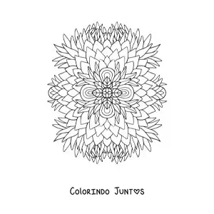 Desenho para colorir de uma mandala floral
