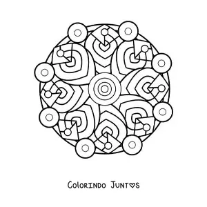 Desenho para colorir de uma mandala geométrica para crianças