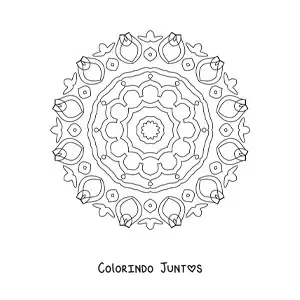 Desenho para colorir de uma mandala abstrata simples