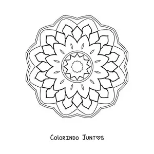 Desenho para colorir de uma mandala abstrata simples