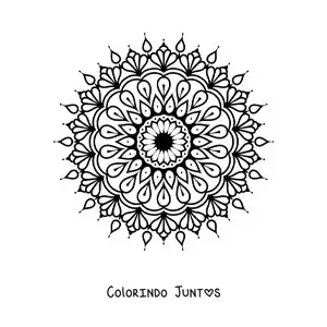 Desenho para colorir de uma mandala abstrata simples