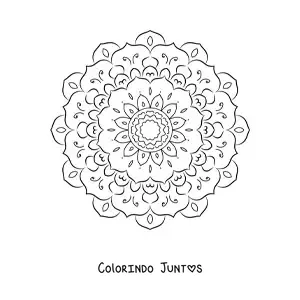 Desenho para colorir de uma mandala abstrata simples