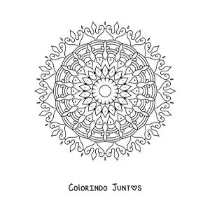 Desenho para colorir de uma mandala abstrata
