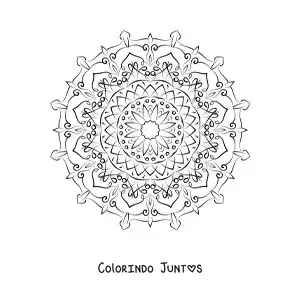 Desenho para colorir de uma mandala abstrata