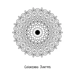 Desenho para colorir de uma mandala abstrata