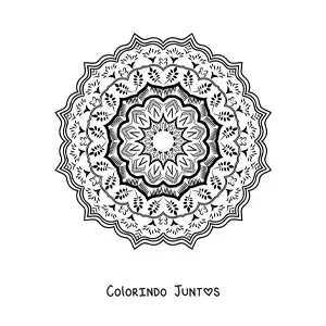 Desenho para colorir de uma mandala abstrata