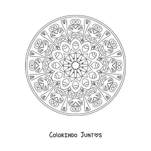 Desenho para colorir de uma mandala abstrata
