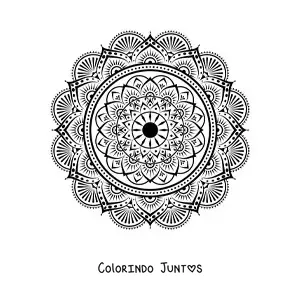 Desenho para colorir de uma mandala abstrata