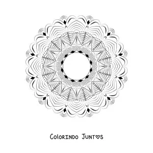 Desenho para colorir de uma mandala abstrata