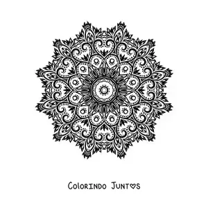 Desenho para colorir de uma mandala abstrata