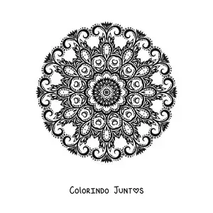 Desenho para colorir de uma mandala abstrata