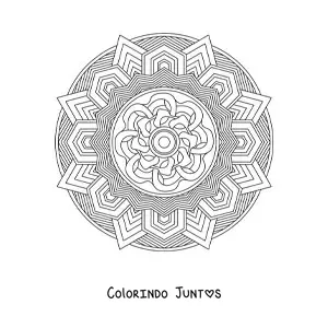 Desenho para colorir de uma mandala abstrata