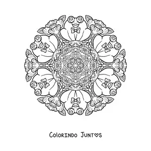 Desenho para colorir de mandala de sapos para crianças do fundamental