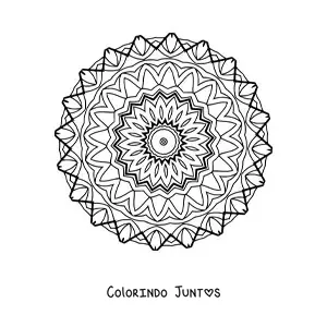 Desenho para colorir de mandala para idosos