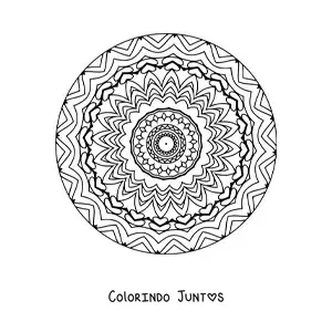 Desenho para colorir de mandala para idosos