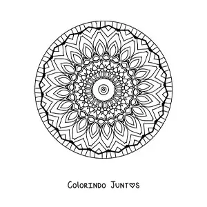 Desenho para colorir de mandala para idosos