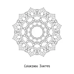 Desenho para colorir de mandala para idosos