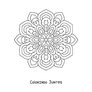 Desenho para colorir de mandala para idosos