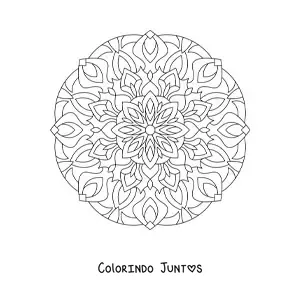 Desenho para colorir de mandala para idosos