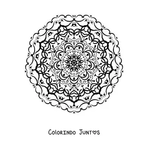 Desenho para colorir de mandala para idosos