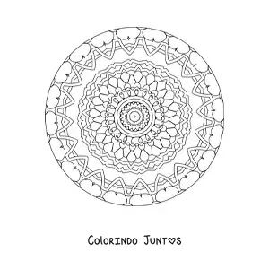 Desenho para colorir de mandala para idosos