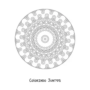 Desenho para colorir de mandala para idosos