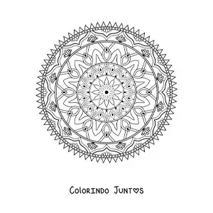 Desenho para colorir de mandala para idosos