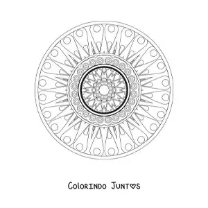 Desenho para colorir de mandala para adultos