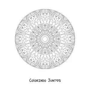 Desenho para colorir de mandala para adultos